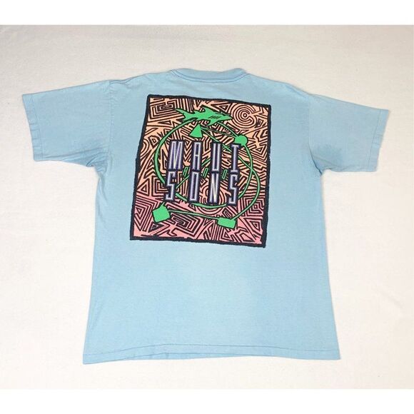 Vintage Maui and Sons T-shirt XL Blue Surf Beach Skate Single Stitch - Picture 3 of 10
